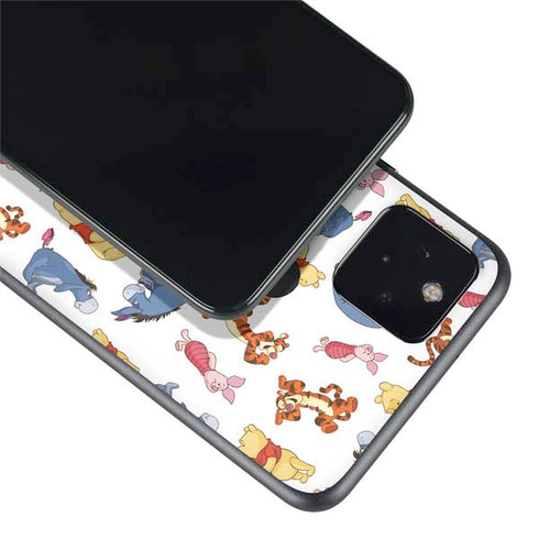 Disney Winnie the Pooh Character Pattern Google Pixel 5a Skin